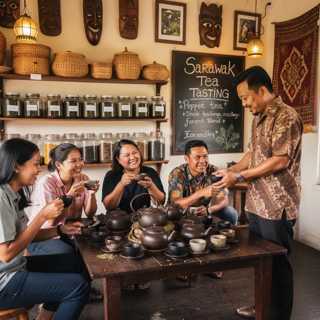 Freshly roasted coffee beans scattered on a wooden table.