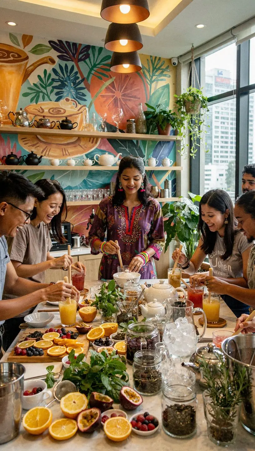 A side-by-side comparison of brewed coffee and tea in clear glass mugs.